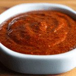Benihana diablo sauce in a small bowl ready for dipping